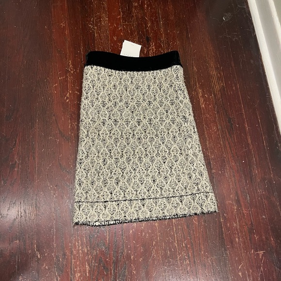 BNWT Sandro Velvet Trimmed Metallic Jacquard Skirt - Picture 9 of 13